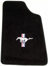 Mustang Black Floor Mats w/ Pony Logo (79-93)