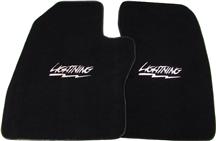 1993-95 Ford Lightning Black Floor Mats with Lightning Logo