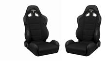 Corbeau Cr1 Mustang Seat Pair, Black Cloth