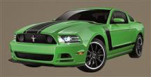 2013 Ford Mustang Boss 302 Wall Graphic