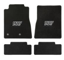 Mustang Black Floor Mats w/ Boss 302 Logo (11-12)