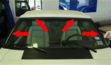 1989-93 Mustang Convertible Windshield Weatherstrip Pair