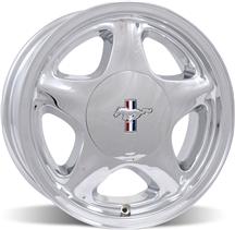 Mustang 16X7 Chrome Pony Wheel w/ Ford Licensed Center Cap (79-93)
