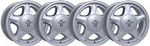 1979-93  Mustang Silver Pony Wheel And Licensed Cap Kit