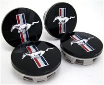 Mustang Bullitt Center Cap Kit Fits Fr500, 00 Cobra R, or Bullitt Style Aftermarket Wheels. Set Of 4