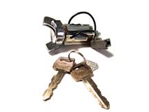 1979-93 Mustang Ignition Cylinder with Key, Chrome Reproduction