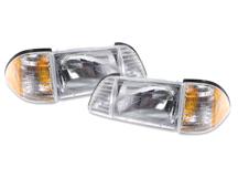 1987-93 Mustang Economy Headlight Kit with Amber Sidemarkers