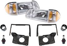 87-93 MUSTANG DELUXE HEADLIGHT KIT WITH AMBER SIDEMARKERS