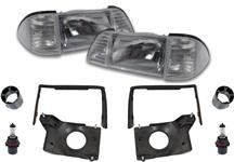 87-93 MUSTANG DELUXE HEADLIGHT KIT WITH CLEAR SIDEMARKERS