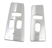 1987-93 Mustang Satin Billet Window Switch Covers with Stang Logo