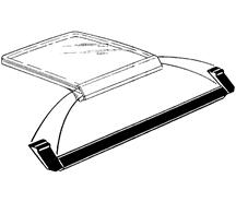 1981-88 Mustang RH T-Top To Door Glass Weatherstrip