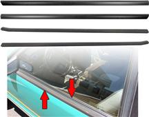 87-93 MUSTANG OUTER DOOR BELT MOLDING AND SEAL  KIT, FITS COUPE AND HATCHBACK