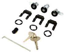 Mustang Mustang Lock Set with Black Bezel (87-93)