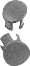 87-93 MUSTANG RH SMOKE GRAY DOOR ARMREST PLUGS