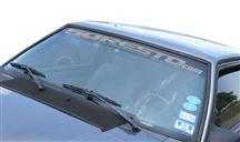 Mustang 50Resto.com Windshield Banner  Silver (79-93)