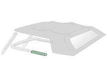 Mustang Convertible Top Side Rail Weatherstrip, LH (83-93)