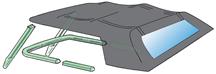 Mustang Convertible 5 Piece Weatherstrip Kit (85-86)