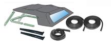 Mustang Convertible Top 10 Piece Weatherstrip Kit, From 10/87 (88-93)