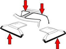 Mustang T-Top 4 Piece Weatherstrip Kit, Before 10/83 (81-84)