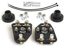 1990-93 Mustang Maximum Motorsports Steel Caster Camber Plates Black Powdercoat