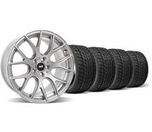 Mustang SVE Drift Wheel & Nitto Tire Kit - 19X9.5 Silver (05-14)