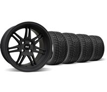 1979-93 Mustang Flat Black SVE Anniversary Deep Dish Wheel & Nitto Tire Kit - 17X9/10