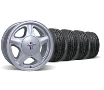 1979-93 Mustang Silver Pony Wheel & Tire Kit
