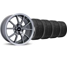 1994-04 Mustang Anthracite Fr500 Wheel & Nitto Tire Kit - 18X9