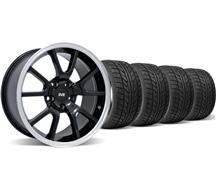 1994-04 Mustang Black Fr500 Wheel & Nitto Tire Kit - 18X9