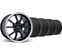Mustang Fr500 Wheel & Nitto Tire Kit - 18X9 Black (05-14)