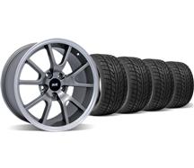 1994-04 Mustang Anthracite Fr500 Wheel & Nitto Tire Kit - 17X9