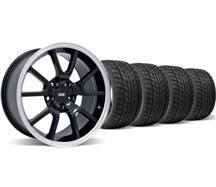 1994-04 Mustang Black Fr500 Wheel & Nitto Tire Kit - 17X9