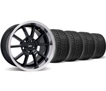 1994-04 Mustang Black Deep Dish Fr500 Wheel & Nitto Tire Kit - 17X9/10.5