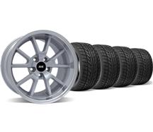 1994-04 Mustang Silver Deep Dish Fr500 Wheel & Nitto Tire Kit - 17X9/10.5